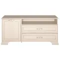 Тумба под телевизор в гостиную белая Комод под телевизор 133*61*36 см с ящиками