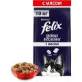 Felix Сухой корм для кошек Felix Двойная Вкуснятина с мясом 10кг
