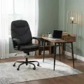TetChair Компьютерное офисное кресло COMFORT Lux (22) metalBL кож/зам, черный