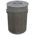 Корзина для белья BLB-01-G, бамбук, цвет серый, размер 34,5x50см (104486)