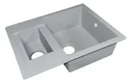 Мойка GRANICOM G-017 (640*495мм), 2 чаши CUBA (серебристый)