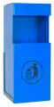 Урна уличная металлическая УП (пристенная) (Синяя)