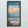 Рамка для фото 35х70 см, серия Light Frame, фоторамка багетная. Коричневый, Классический профиль 32х24 мм, Пластик