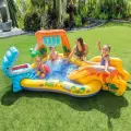 Детский бассейн Динозавр, Intex, с горкой и водопадом, надувной, ПВХ