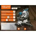 Торцовочная пила с протяжкой ПО металлу И Дереву Sturm! MS55255. 2300Вт, Ременная передача, теневой указатель. диск 255мм, глубина пропила 85 мм
