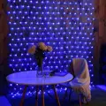 Luazon Lighting Гирлянда «Сеть» 2×3 м, IP44, УМС, прозрачная нить, 384 LED, свечение синее, 220 В