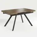Стол обеденный рендал мини EGGER: Дуб Галифакс Табак, Царговый пояс Черный