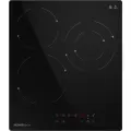 Варочная панель электрическая HOMSair HVC43DBK, стеклокерамика, встраиваемая, 3 конфорки Hi-Light, 45 см