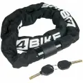 Велозамок противоугонный 4Bike 605, цепь 6x1000 мм, с ключом, черный