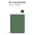 Бутылка с силиконовым чехлом Memobottle A5, зеленый