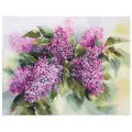 Алиса Набор для вышивания крестиком Акварельная сирень (2-45), разноцветный, 41 х 30 см