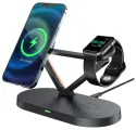 Беспроводное зарядное устройство ACEFAST E9 desktop 3-in-1 wireless charging holder настольное. Цвет: черный