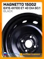 Стальной колесный диск Magnetto 15002 6x15/4x100 D60.1 ET40 Black