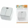 Двухклавишный выключатель TDM дача народная sq1824-0004