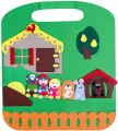 Развивающий игровой коврик Smile Decor Теремок в дорогу на липучках, пальчиковый кукольный театр из фетра