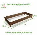 Высокая грядка на дачу 1,0х0,6 м, высота 20 см, цвет коричневый