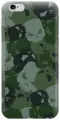 Силиконовый чехол на Apple iPhone 6s / 6 / Эпл Айфон 6 / 6с с рисунком Камуфляжные черепа