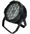 PL018W Светодиодный прожектор смены цвета PL018W (колорчэнджер), 18х8Вт. DMX управление 3 и 7 каналов. Источник света: светодиоды 18 х 8 Вт RGBW (4 в 1). OUTDOOR - IP 65. Вес: 4.30 кг. Габариты: 220 х 220 х х 122 мм. Длинна встроенных пров