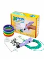 3D Ручка 3DPEN-2, с ABS/PLA пластиком, керамическим наконечником, фиолетовая