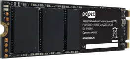 SSD накопитель PC PET PCPS256G1 256ГБ, M.2 2280, SATA III, M.2, oem