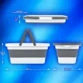 Таз складной силиконовый 16 литров со складными ручками 47×28 см для дома и дачи, LAIMA Home, 608671