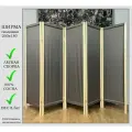 Ширма серая 5 створок, ширина 260 см высота 180 см, складная