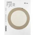 Коврик HEIMILD FJER, для ванной, спальни, детской, хлопок, круглый, 80 см, бежевый