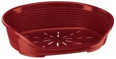 Пластиковый лежак для собак и кошек SIESTA DELUXE 6 бордовый