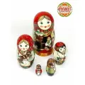 Матрешка деревянная детская развивающая игрушка 5 мест 15 см Орнамент