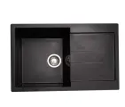 Кухонная мойка из искусственного камня М-40, черная 770х493х200