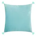 Наволочка декоративная с кисточками Этель цвет голубой, 45х45 см, полиэстер, велюр