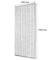Сетка серая с 2-й окантовкой 1500х600мм. Окантовка 6 мм, внутренний пруток 3,5 мм. Размеры ячеек 50х50 мм.- 2 шт.