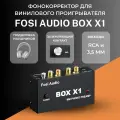 Fosi Audio фонокорректор Box X1 для винилового проигрывателя, MM, RIAA коррекция, RCA выход, 12В питание