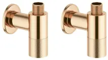 Латунные угловые кран-вентили для подключения смесителя Wellsee Drainage System 182149001, 2 шт, резьба 1/2x 3/8, с отражателями