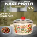 Кастрюля Appetite Болоньезе 1RC221S 5,5л, эмалированная сталь, стеклянная крышка