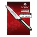 Кухонный Нож Универсальный TOJIRO (FF-PA100), длина лезвия 10,0 см, дамасская сталь VG10, рукоять микарта, Япония