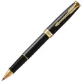 Ручка-роллер Parker Sonnet Black Lacquer GT, стержень: F, цвет чернил: black, в подарочной упаковке