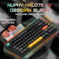 Проводная/беспроводная клавиатура Nuphy Halo75v2 Obsidian Black Raspberry (русская английская)