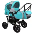 Коляска-трансформер Alis AMELIA I Am 06 бирюзовый + светло-серый