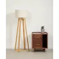 Светильник напольный/ Торшер Гала Литл/ Светильник интерьерный/ основание светло-коричневое, абажур слоновая кость