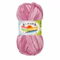 Пряжа ALPINA KATRIN 100% мерсеризованный хлопок 50 г 140 м №6378 сиреневый-св. сиреневый