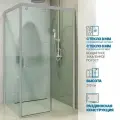 Душевой уголок GWMPSLRC863A 80x135 см, цвет фурнитуры хром матовый, стекло бесцветное закаленное 8/6 мм