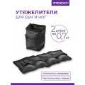 Утяжелители для ног/рук INDIGO профи кожзам SM-150 Черный 2*0,7 кг