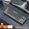 Беспроводная двухрежимная русская клавиатура Freedom Wolf K68 Bluetooth, красная ось, серый