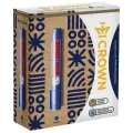CROWN Набор перманентных маркеров Multi Marker, синий, 12 шт. (CPM-800), синий, 3 мм, 12 шт.