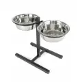 ZooZooZoo Стойка с мисками для собак, металлическая, 2х3800мл, 27.3см