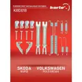 Ремкомплект барабанных колодок Kortex для Skoda Rapid / Volkswagen Polo SEDAN OEM 6RU698545A, KBD018