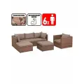 Комплект мебели из искусственного ротанга для дачи и сада Гардини Релакс, капучино