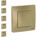Переключатель проходной Schneider Electric Blanca одноклавишный титан (комплект из 5 шт)
