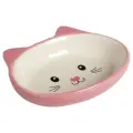Миска Пижон Кошачья мордочка, для кошек 200 мл 1 0.2 л 1 шт. розовый/белый 14 см 3.5 см 12 см